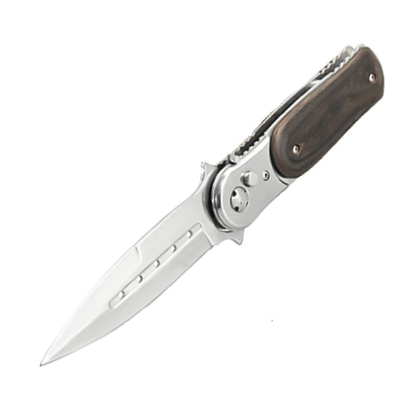 NAVAJA AUTO CACHA MADERA DE 88.9MM CON FUNDA LIONTOOLS