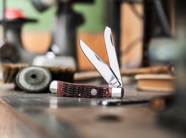 NAVAJA BOKER TREE 1095 TRAPPER JIGGED BROWN BONE
