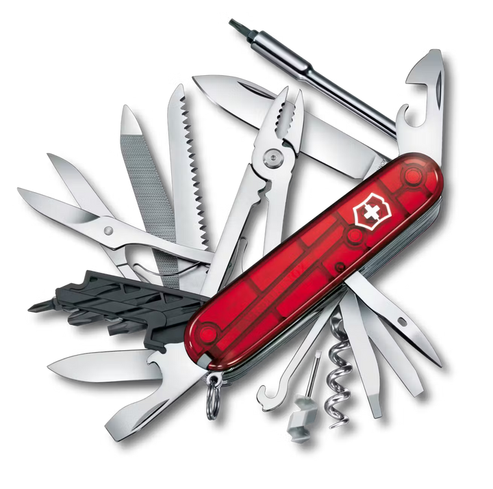 NAVAJA CyberTool L 91MM,39 USOS,RED TRANSPARENT VICTORINOX
