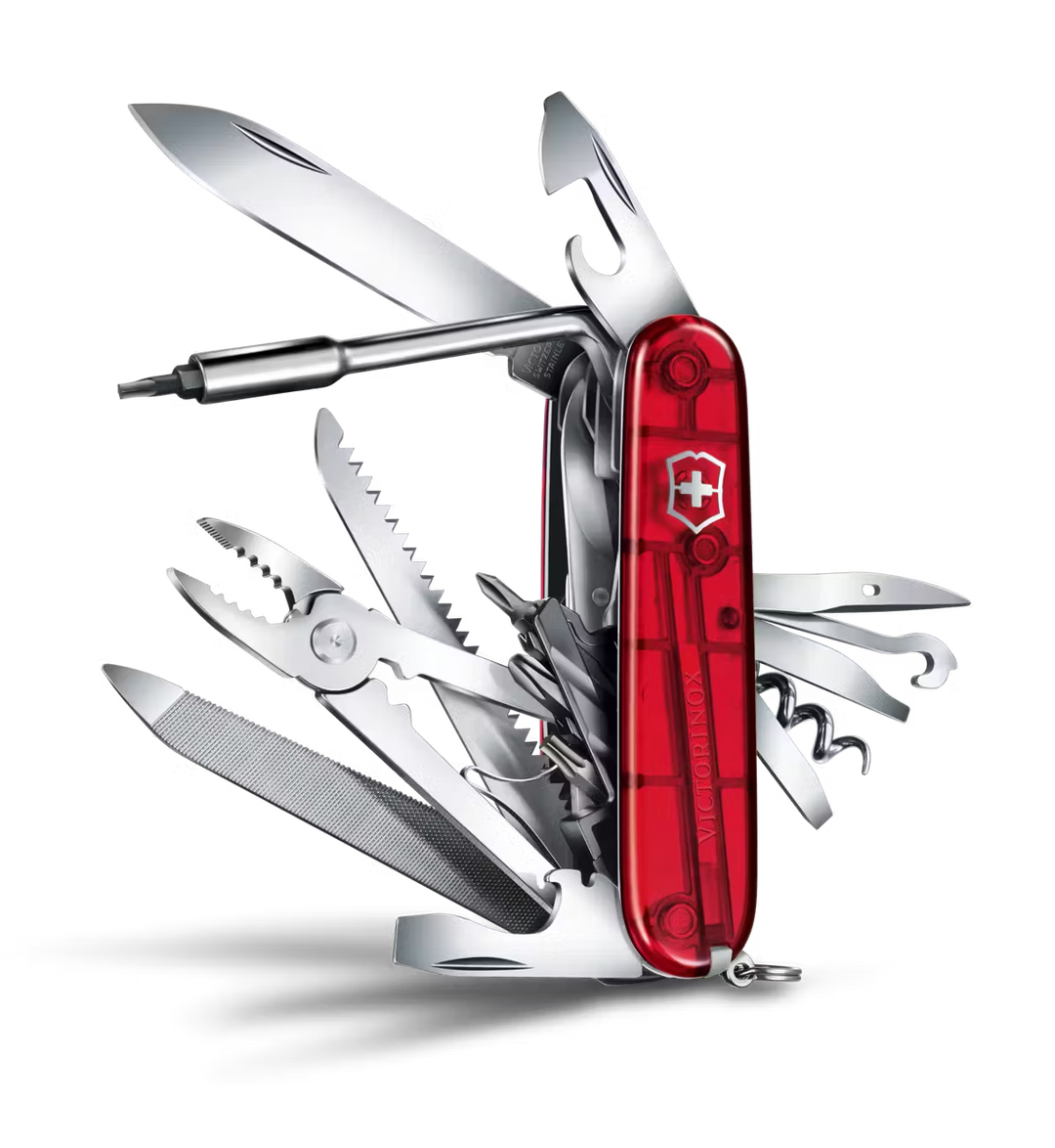 NAVAJA CyberTool L 91MM,39 USOS,RED TRANSPARENT VICTORINOX