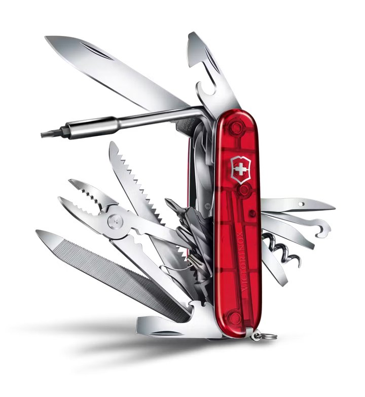 NAVAJA CyberTool L 91MM,39 USOS,RED TRANSPARENT VICTORINOX