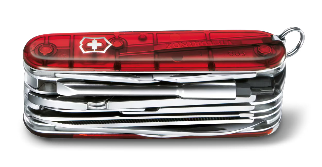 NAVAJA CyberTool L 91MM,39 USOS,RED TRANSPARENT VICTORINOX