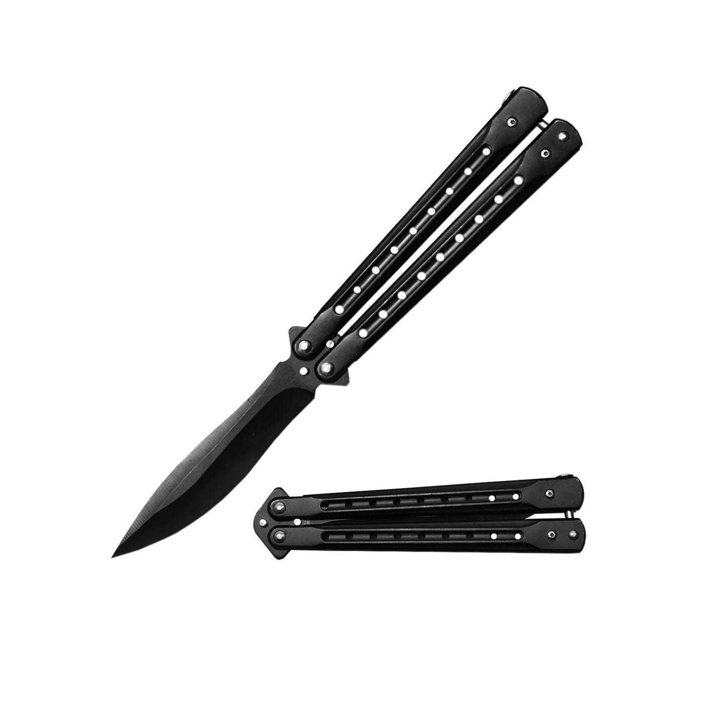 NAVAJA ENTRENAMIENTO MARIPOSA 5" BLACK METAL HANDLE