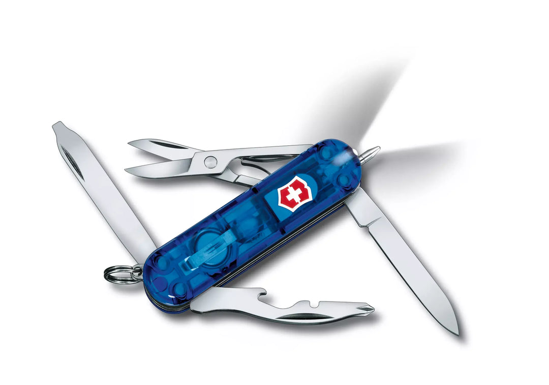 NAVAJA MIDNITE MANAGER BLUE TRANSPARENT 10 FUNCIONES 58MM VICTORINOX