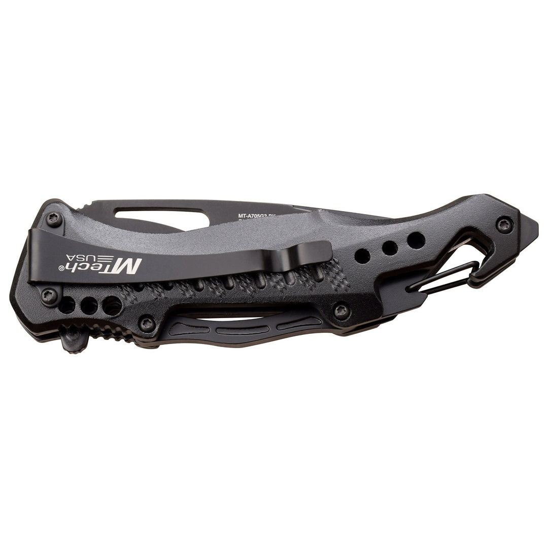 NAVAJA MTECH 8.25" ANODIZED ALUMINUM HANDLE ALL BLACK