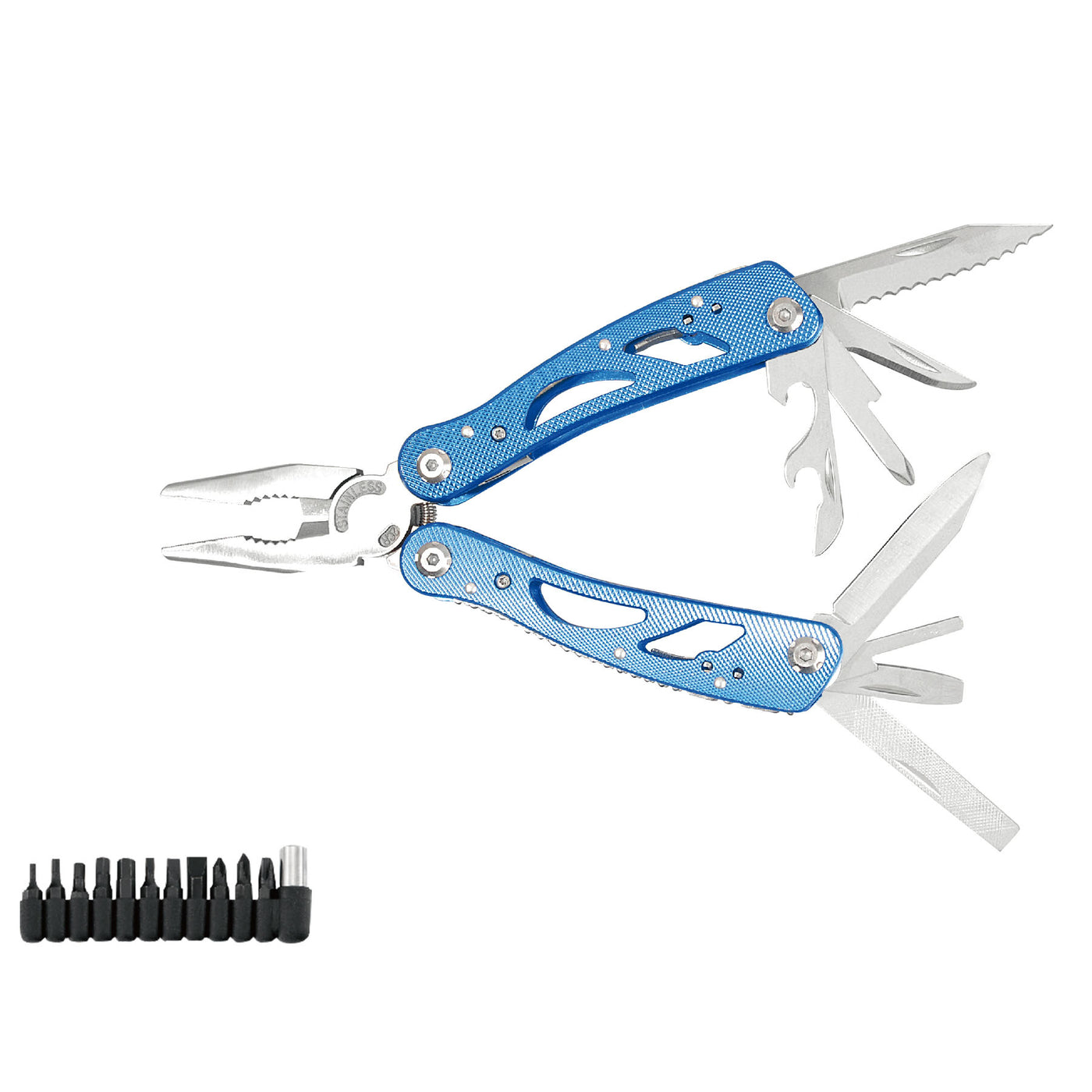 NAVAJA MULTIHERRAMIENTA AZUL FUNDA LION TOOLS