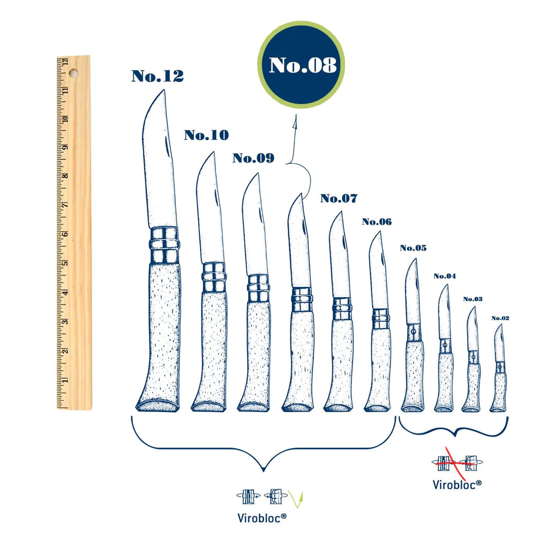 NAVAJA OPINEL No.08 Stainless Steel con funda