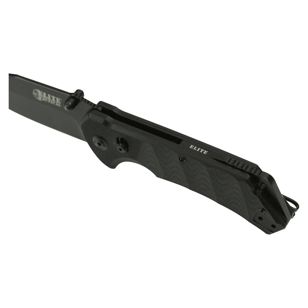 NAVAJA PARALLAX 8.25" Elite Tactical BLACK DROP POINT