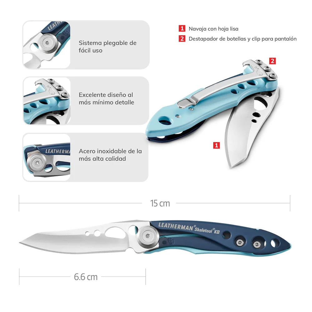 NAVAJA SKELETOOL KB NIGHTSHADE AZUL LEATHERMAN