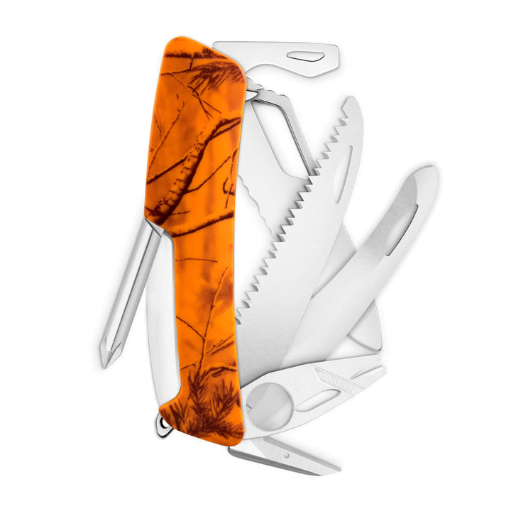 NAVAJA SWIZA HUNTING SH10 TR-HUTT 15 FUNCIONES CAMO RAMAS NARANJAS