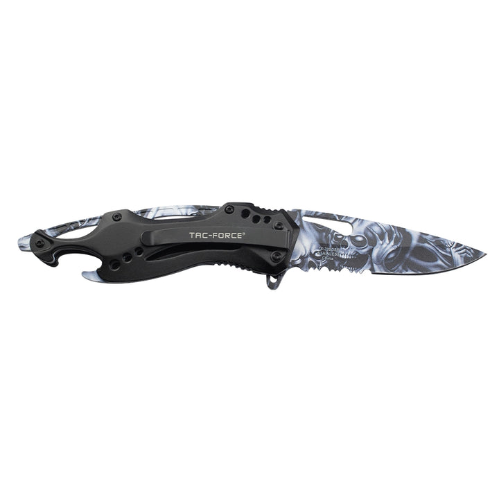 NAVAJA TAC-FORCE DARK SKULL EMBOSSED 8"