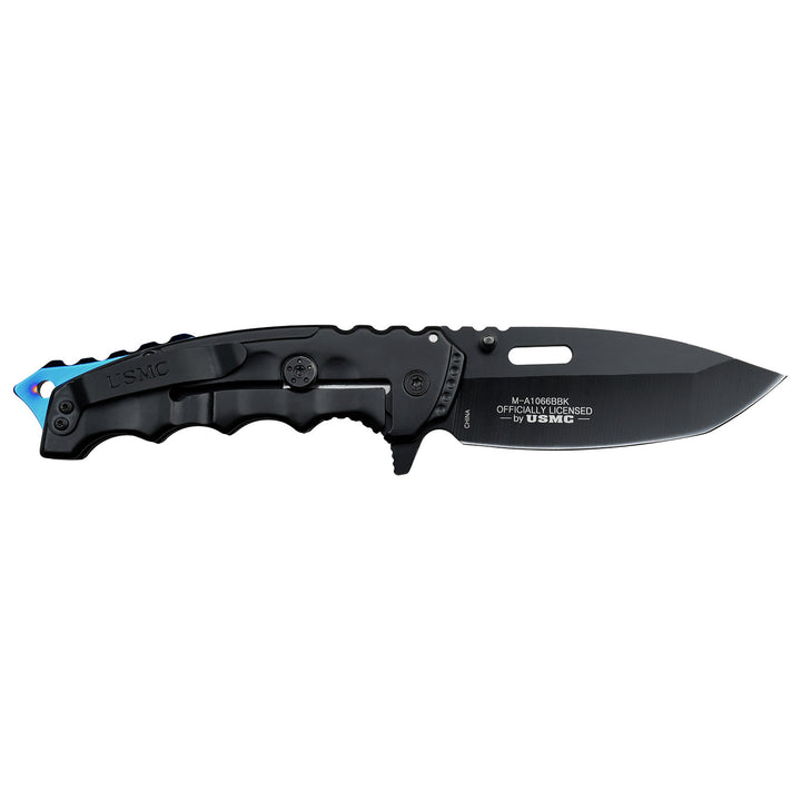 NAVAJA TACTICAL USMC 8.50" BLACK/BLUE  Marines Graphic