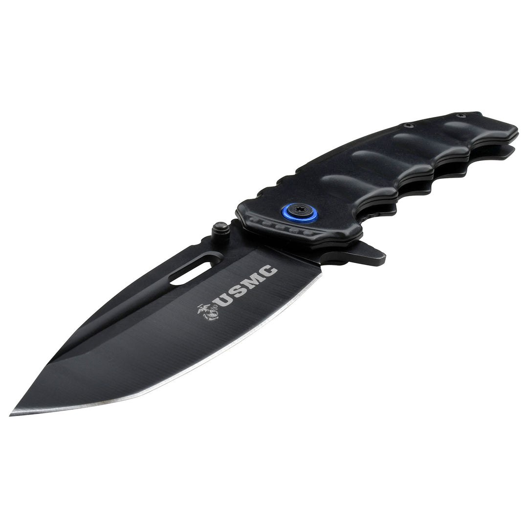 NAVAJA TACTICAL USMC 8.50" BLACK/BLUE  Marines Graphic