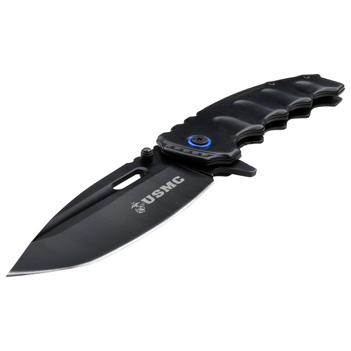 NAVAJA TACTICAL USMC 8.50" BLACK/BLUE  Marines Graphic