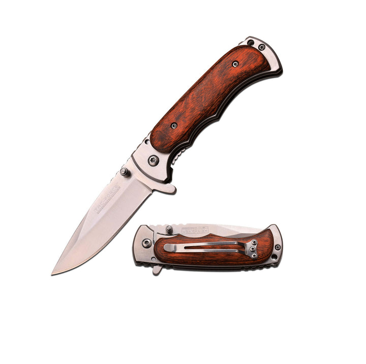 NAVAJA Tac-Force Finger Flipper 7" Brown Wood