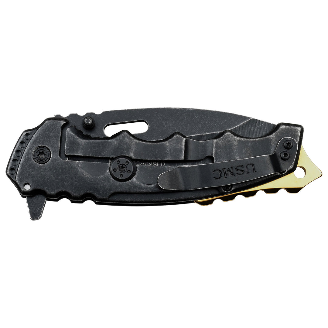 NAVAJA USMC Stonewash 8.50" BLACK Gold TiNite