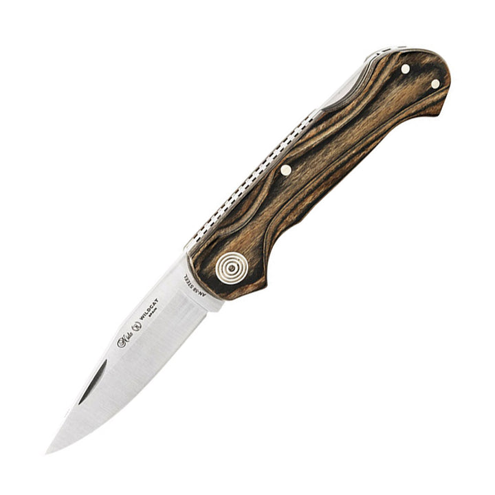 NAVAJA WILDCAT CON mango madera natural CON hoja lisa 6.5 cm MIGUEL NIETO