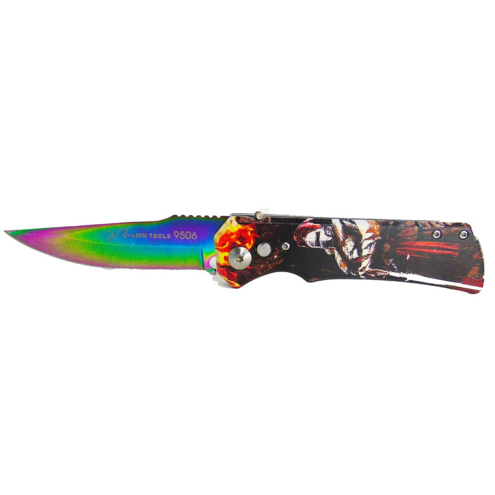 NAVAJA 3 1/2" HOJA TORNASOL MANGO GUERRERO