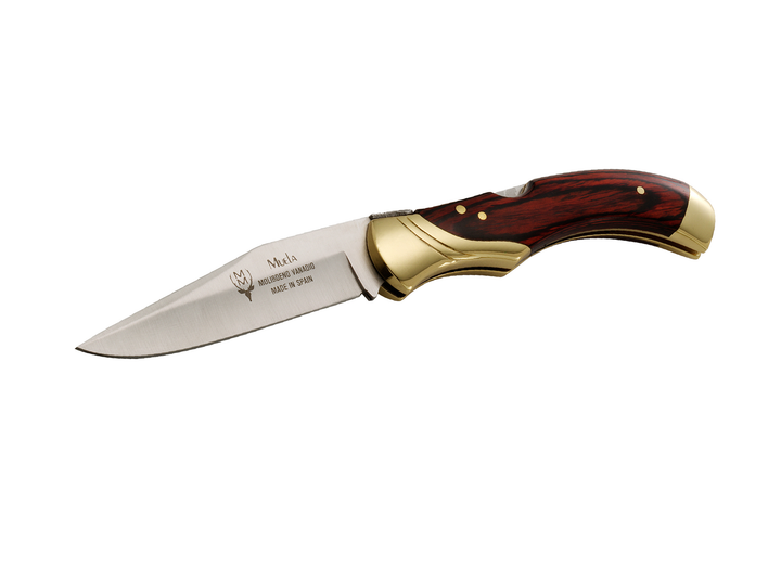 NAVAJA MUELA GL-10R CON MANGO DE MADERA PRENSADA CORAL