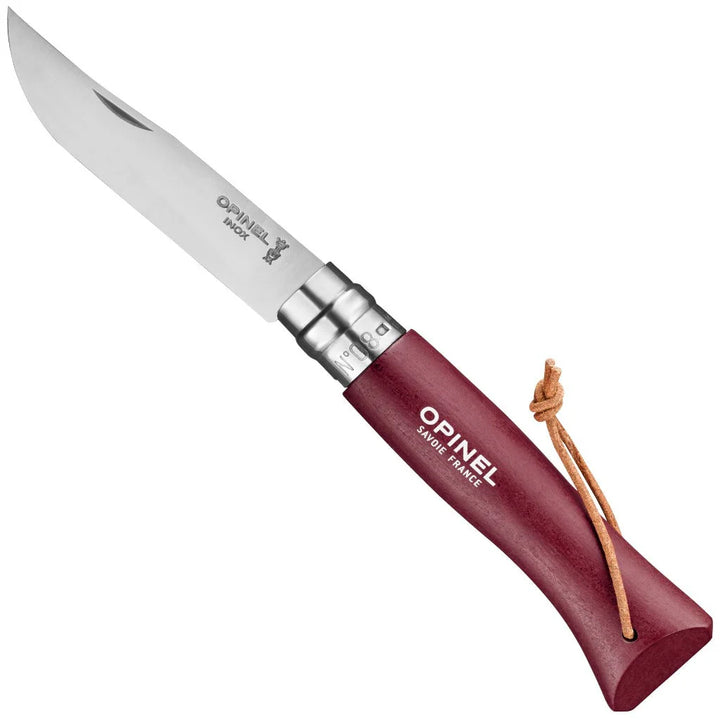 NAVAJA OPINEL No.08 Stainless Steel BURGUNDY con correa