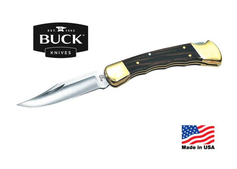 Navaja Buck Knives Folding Hunter 110 para caza y pesca con cacha Ortopédica