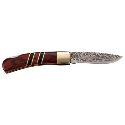 Navaja Damascus 3" PAKKAWOOD