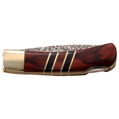 Navaja Damascus 3" PAKKAWOOD