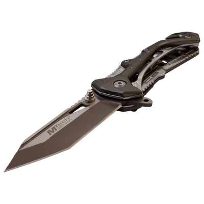 Navaja MTech USA BLACK & SATIN TWO TONE TANTO BLADE