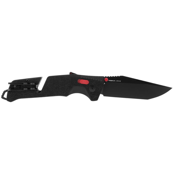 Navaja SOG Trident Mk3 Black Red Plain Blade
