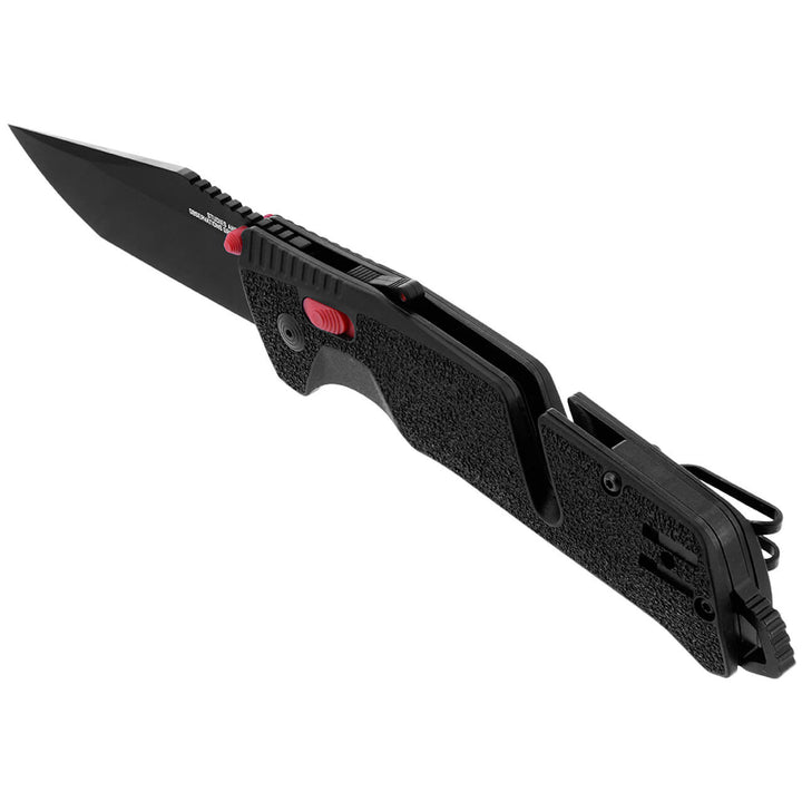 Navaja SOG Trident Mk3 Black Red Plain Blade