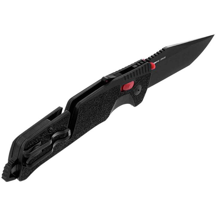 Navaja SOG Trident Mk3 Black Red Plain Blade