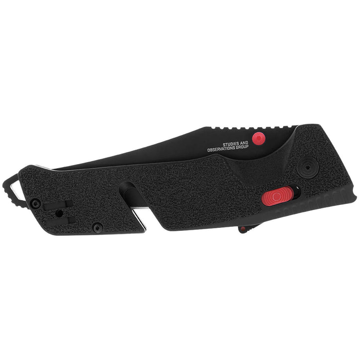 Navaja SOG Trident Mk3 Black Red Plain Blade