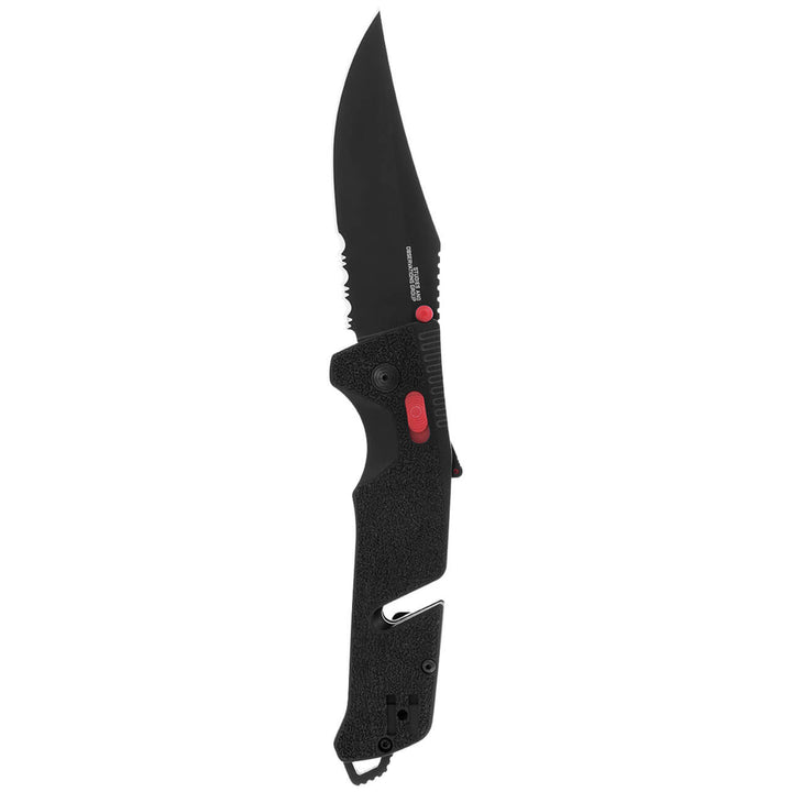 Navaja SOG Trident Mk3 Black Red Serrated Blade