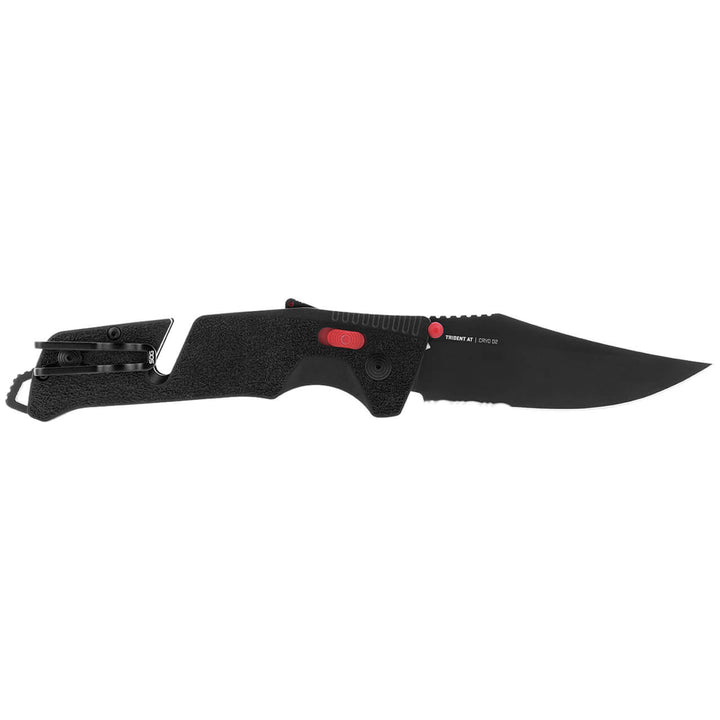 Navaja SOG Trident Mk3 Black Red Serrated Blade