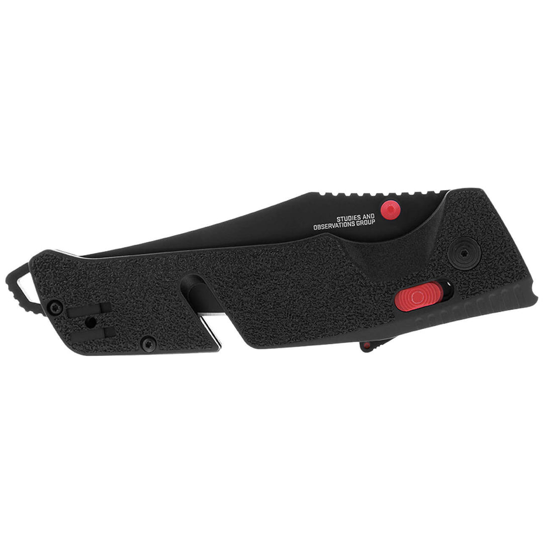 Navaja SOG Trident Mk3 Black Red Serrated Blade
