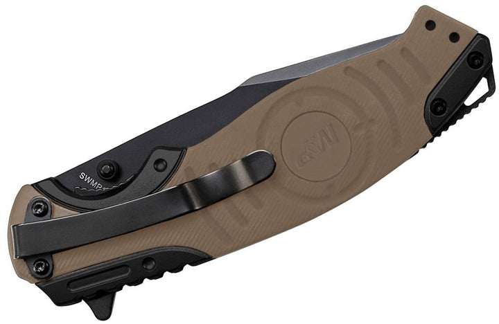 Navaja Smith & Wesson M&P MAGIC 3.5" Serrated Blade, Gold and Black Handle