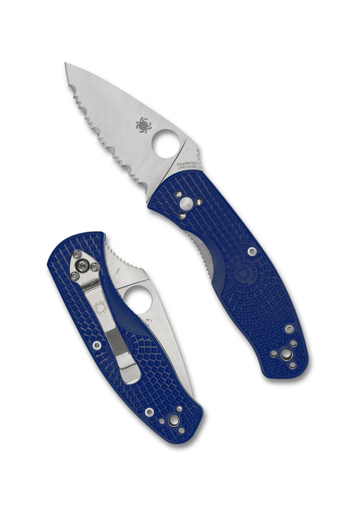 Navaja Spyderco Persistence Lightweight de Acero CPM S35VN, Filo Serrado Azul