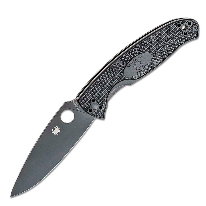Navaja Spyderco Resilience 4.2" Black Oxide Plain Blade FRN Handles