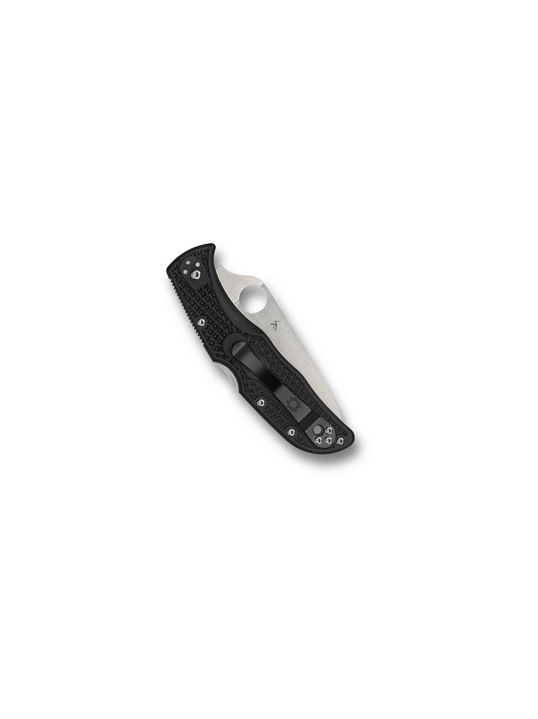 Navaja Spyderco Reveal 8 Endela Tunnel to Towers, Filo Plano Combinado Negra Ligera