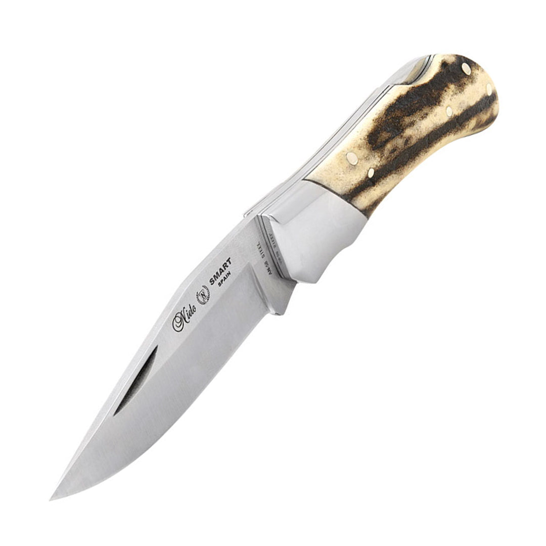 Navaja smart CON mango DE asta de ciervo CON hoja lisa 8 cm MIGUEL NIETO