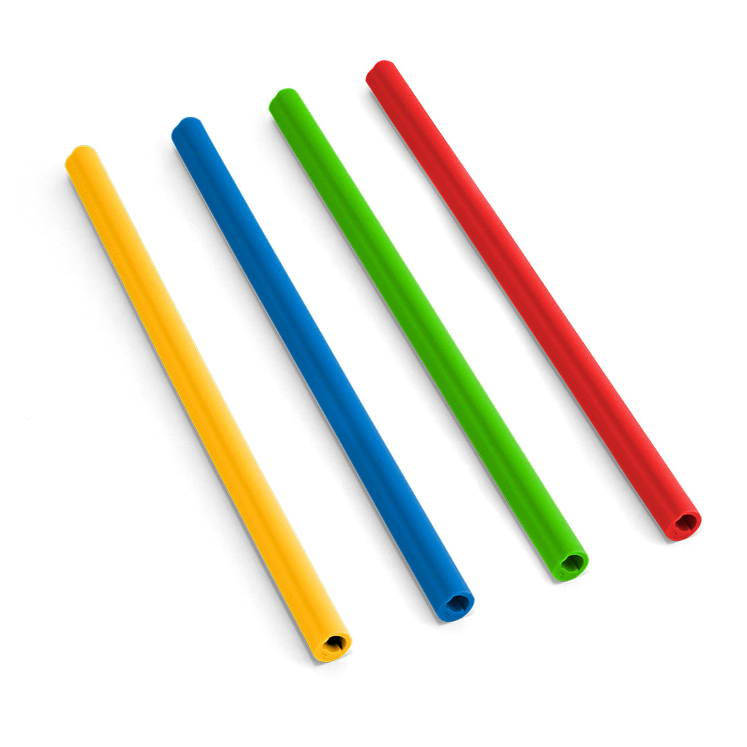 PAJITAS DE SILICONA CON 4PIEZAS