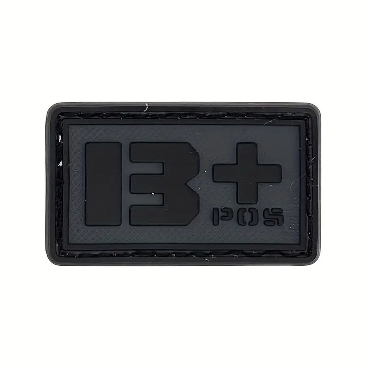 PARCHE SANGRE B POSITIVO BLACK 5 X3CM