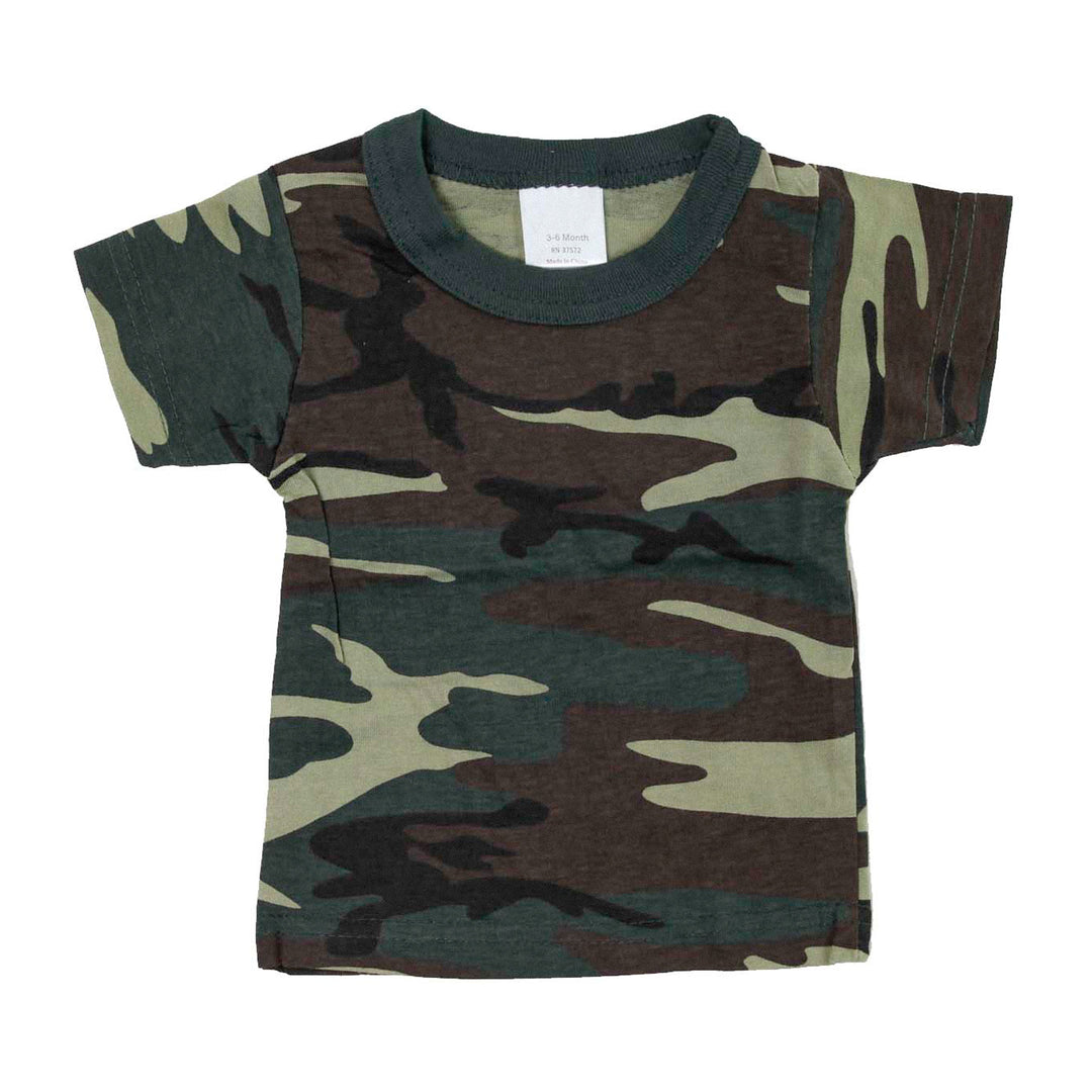 PLAYERA DE BEBE CAMO WOODLAND