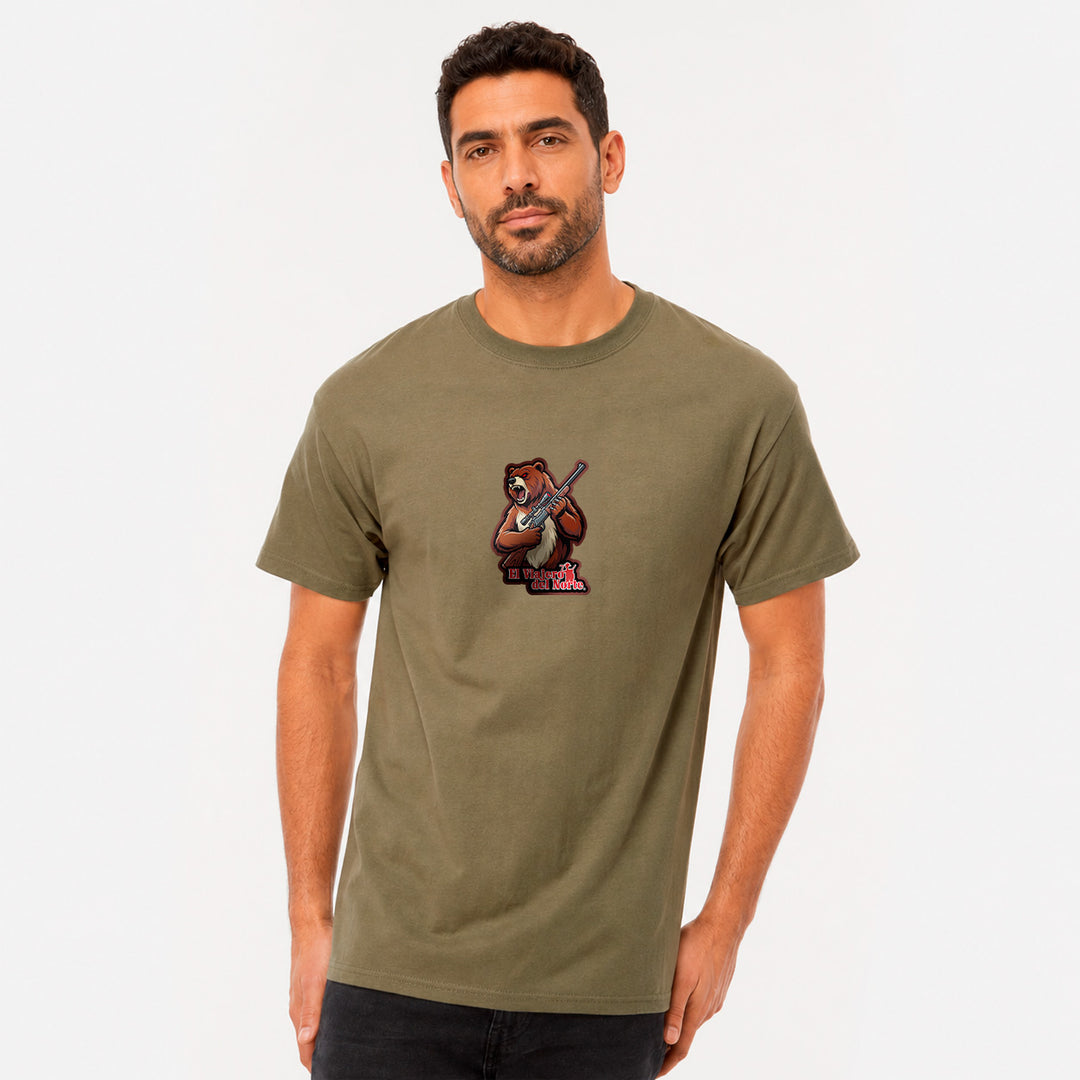 PLAYERA OSO VERDE OLIVO