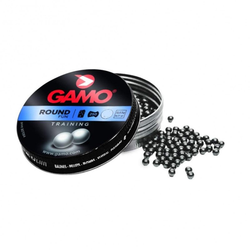 MUNICION GAMO TRAINING ROUND FUN CALIBRE .22(5.5mm) 15.26gr 250 Piezas
