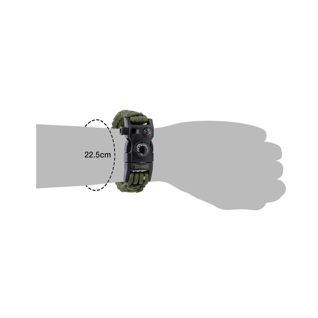 PULSERA PARACORD VERDE OLVIO CON TERMÓMETRO