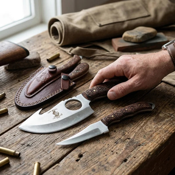 Set de 2 Cuchillos de Caza Bone Collector 7" ROSEWOOD