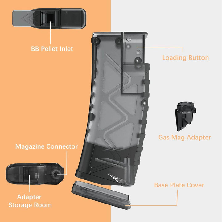Speed Loader para AIRSFOT Ludex Capacidad 500 tiros