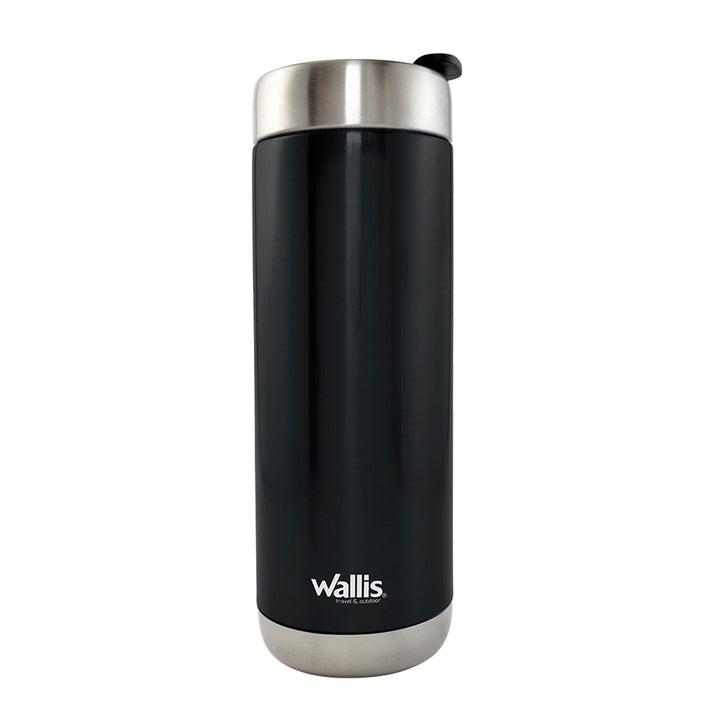TERMO ACERO INOXIDABLE. CON POPOTE,600 ML, NEGRO