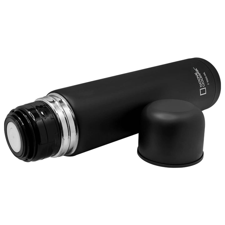 TERMO BALA NATGEO ACERO INOXIDABLE 1 LITRO NEGRO MATE